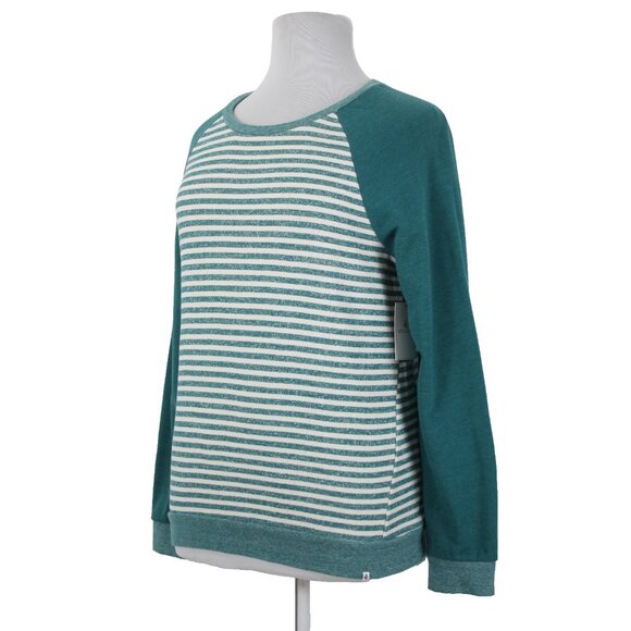 Volcom Lived In Sz XL NEW $45 Heathered Emerald Green Cream Cotton Blend Sweater - Picture 1 of 14
